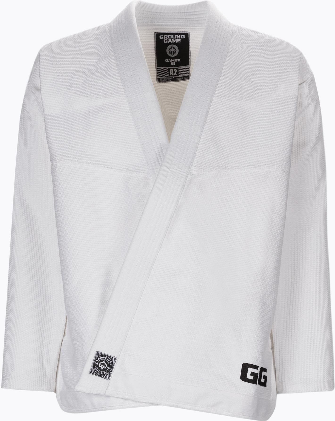 Ground Game Gi Do Brazylijskiego JiuJitsu Męskie Gamer Białe