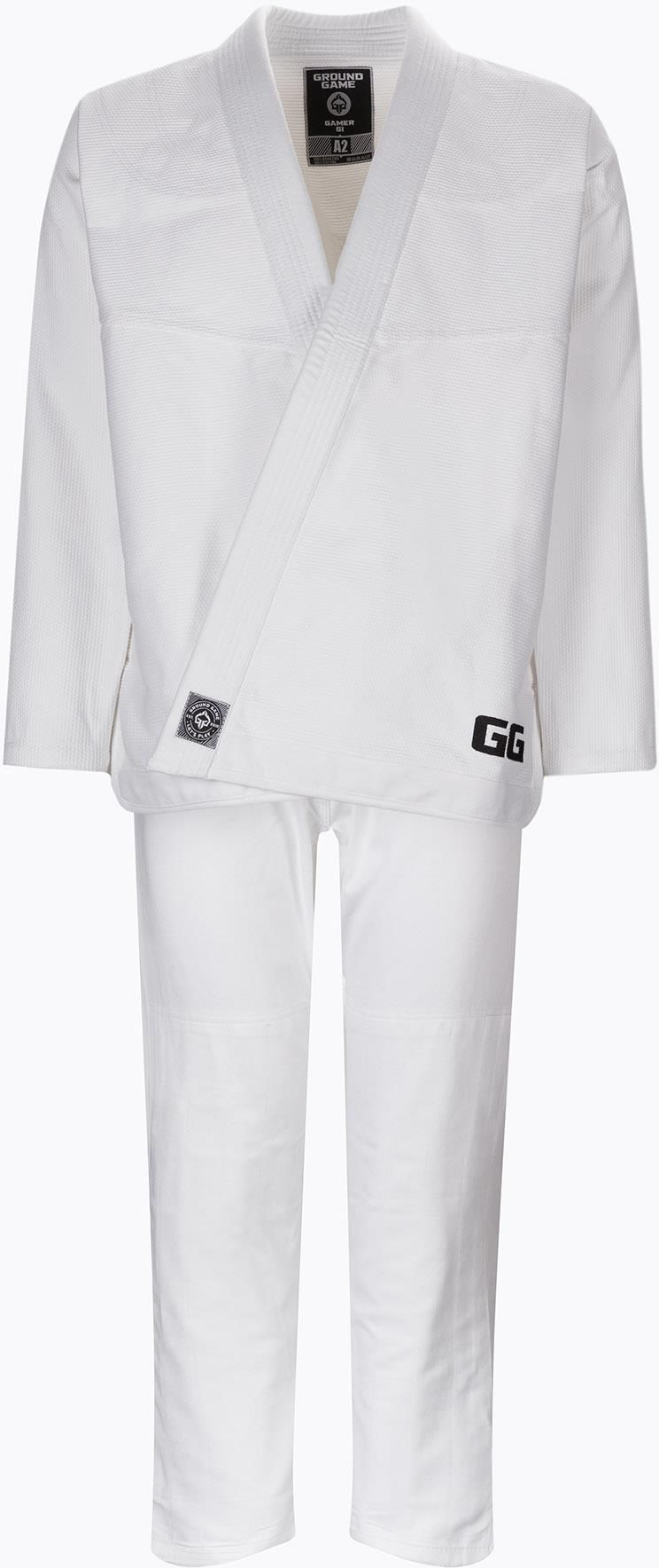 Ground Game Gi Do Brazylijskiego JiuJitsu Męskie Gamer Białe