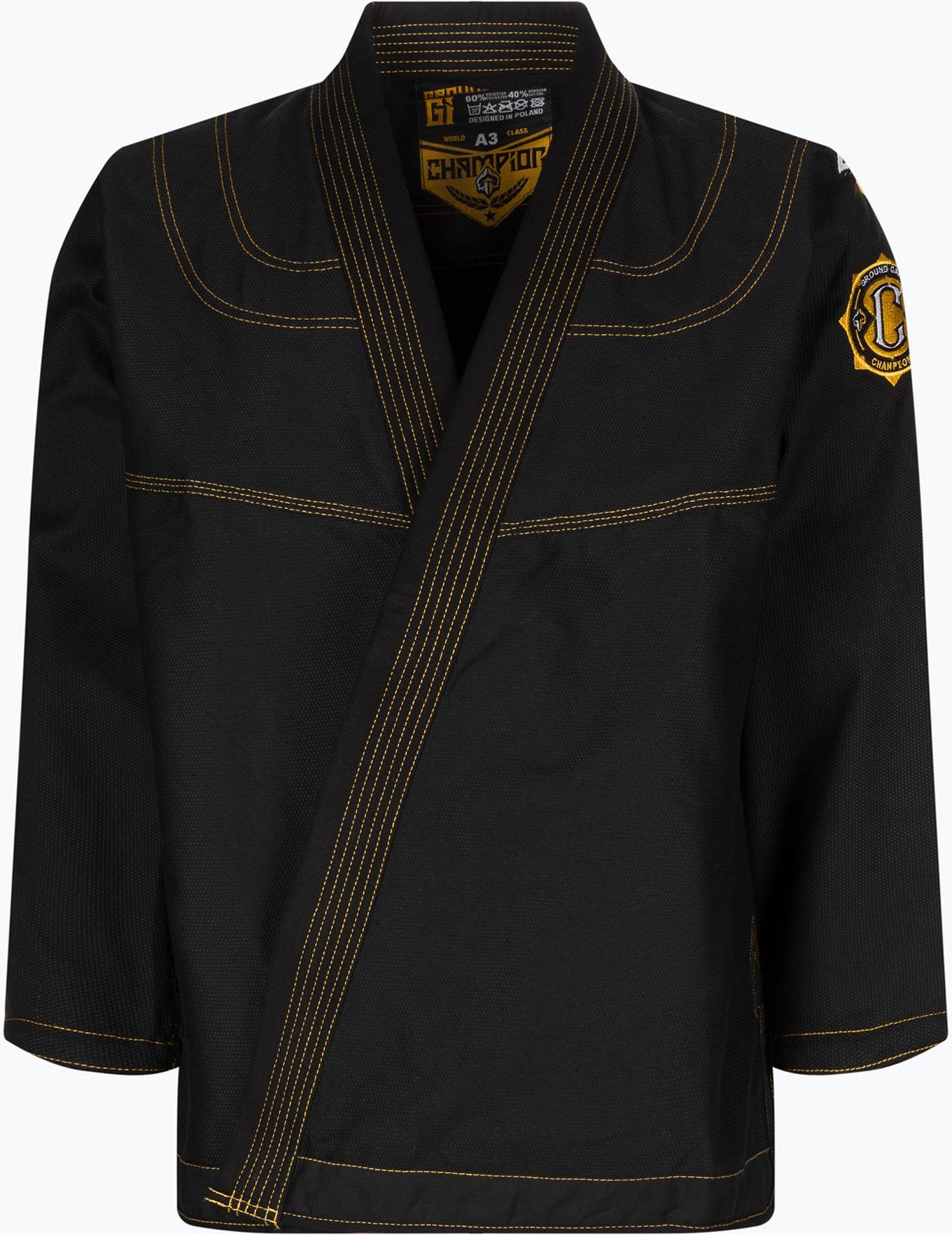 Ground Game Gi Do Brazylijskiego JiuJitsu Męskie Champion 2.0 Czarne