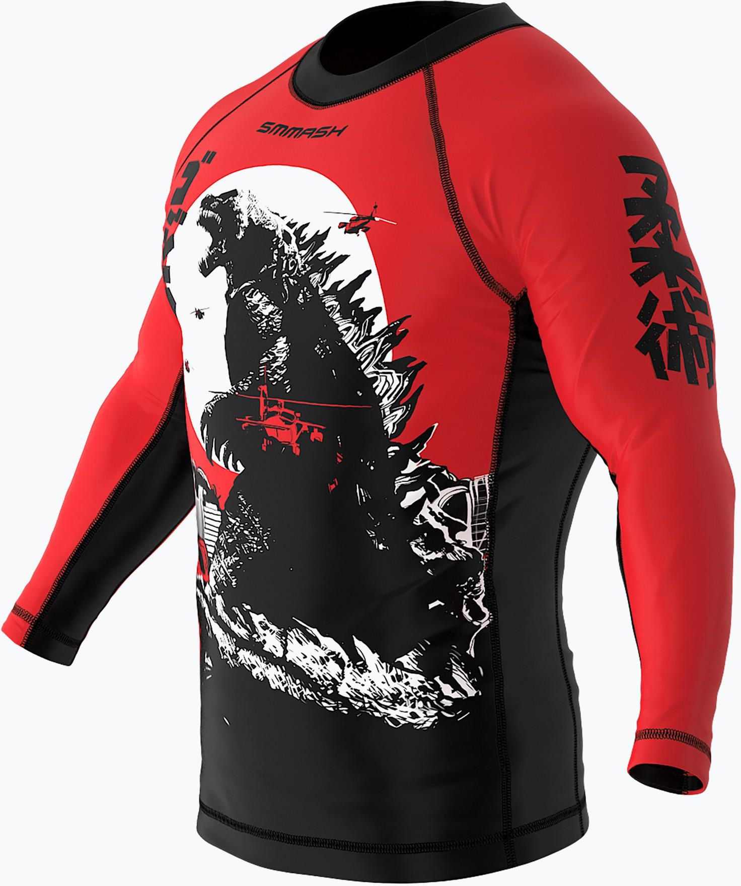 SMMASH Zilla Rashguard Kinder - Langarm Kampfsport Shirt, Atmungsaktiv, Größe L