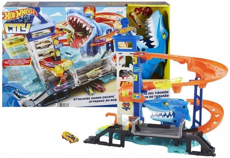 Hot Wheels City Miejski port - Atak rekina Zestaw HDP06 - zdjęcie 2 Hot Wheels City Miejski port - Atak rekina Zestaw HDP06