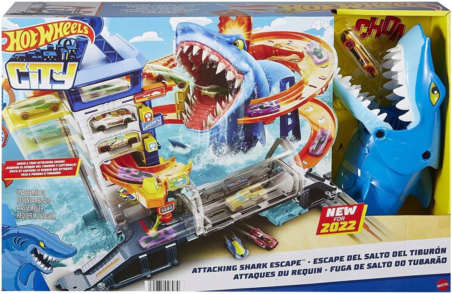 Hot Wheels City Miejski port - Atak rekina Zestaw HDP06 - zdjęcie 6 Hot Wheels City Miejski port - Atak rekina Zestaw HDP06