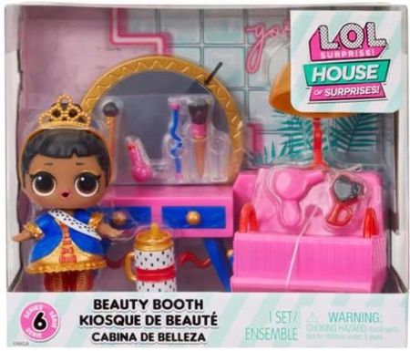 L.O.L. Surprise! Furniture Playset With Doll Zestaw Her Majesty + Budka Piękności