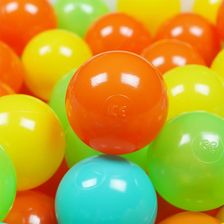 Zdjęcie Mimii Kulki Do Zabawy Ø7Cm Żółte Pomarańczowe Seledynowe Turkusowe 25 szt - Dzierzgoń