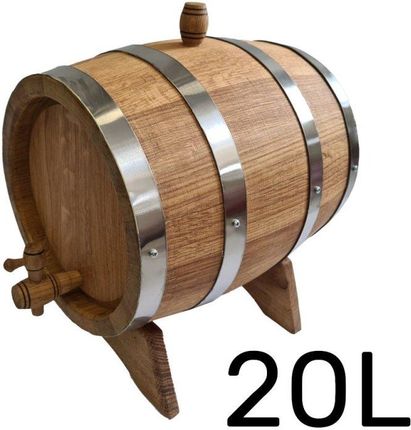Beczka drewniana dębowa 20l wypalana na bimber, whisky lub wino