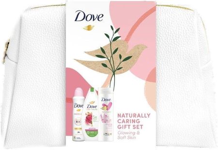 Unilever Dove Zestaw Prezentowy Naturally Caring W Kosmetyczce Deo Spray 150ml+Żel Pod Prysznic 225ml+Balsam Do Ciała 250ml