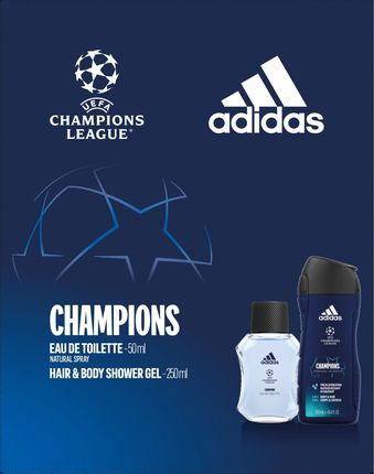 Adidas Zestaw Champions Woda Toaletowa 50ml+Żel Pod Prysznic 250ml