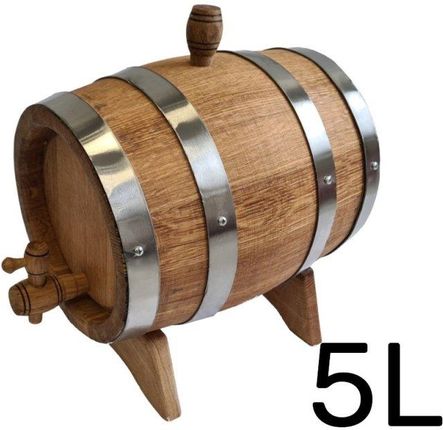 Beczka drewniana dębowa 5l wypalana na bimber, whisky lub wino