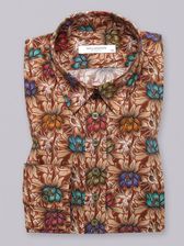 Zdjęcie Brązowa bluzka w kolorowe kwiaty - Krobia