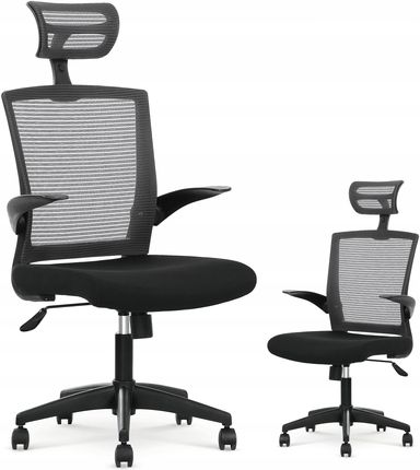Krzesło Biurowe Fotel Obrotowy Valor Czarny Popiel