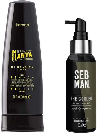 Kemon Hair Manya Hi Density Curl Cream And The Cooler Zestaw Do Włosów: Krem Włosów Kręconych 200Ml + Odświeżający I Chłodzący Tonik Skóry Gło