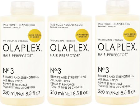 Olaplex Hair Perfector No.3 Zestaw: Odbudowująca I Regenerująca Kuracja Do Włosów 3X250Ml