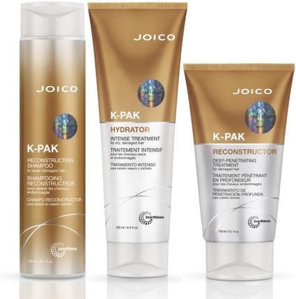 Joico K-Pak Zestaw Regenerujący: Szampon 300Ml + Terapia Nawilżająca 250Ml Maska 150Ml