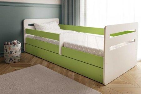 Łóżko 140X80Cm Tomi Kolor Biało Zielony