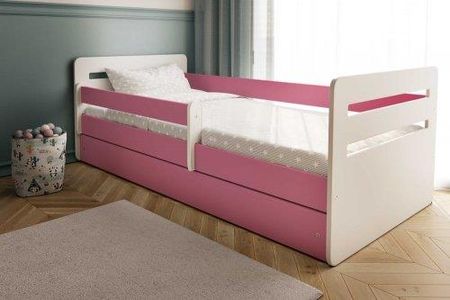 Łóżko 160X80Cm Tomi Kolor Biało Różowy