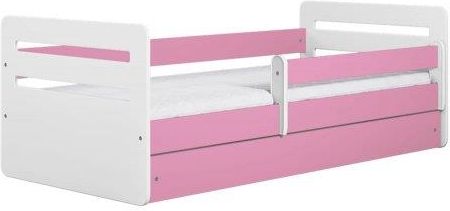 Łóżko Z Szufladą 140X80Cm Tomi Kolor Biało Różowy