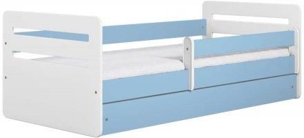 Łóżko Z Szufladą 140X80Cm Tomi Kolor Biało Niebieski