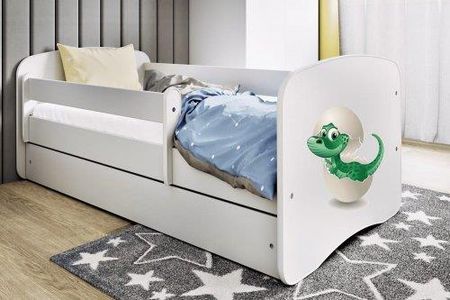 Łóżko 160X80Cm Babydreams Grafika Mały Dino Kolor Biały