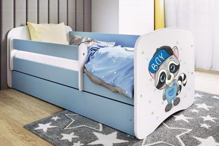 Łóżko 160X80Cm Babydreams Grafika Szop, Kolor Biało Niebieski