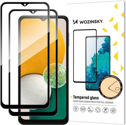 Wozinsky zestaw 2x super wytrzymałe szkło hartowane Full Glue na cały ekran z ramką Case Friendly Samsung Galaxy A13 5G czarny (221406)