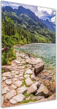 WALLMURALIA.PL OBRAZ ZDJĘCIE SZKŁO AKRYL PIONOWY MORSKIE OKO TATRY