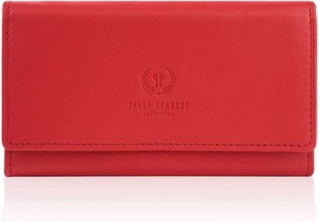 Czerwony portfel damski skórzany mr-08 rfid