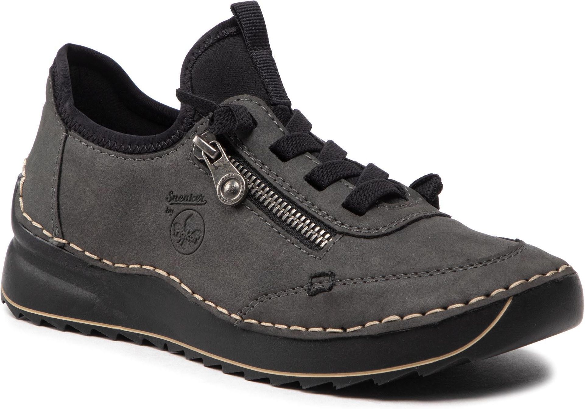 Rieker Dames 51568 Sneakers, grijs, 37 EU : Rieker