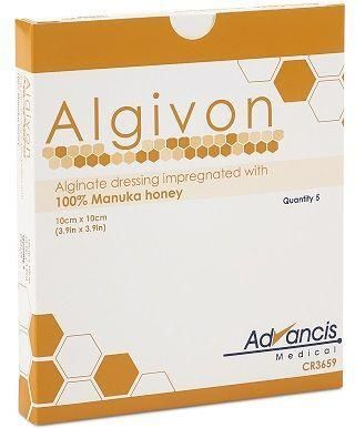Kikgel Algivon Opatrunek Alginianowy Z Miodem Manuka 10x10Cm 1Szt.