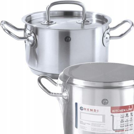 Hendi Garnek Niski Kitchen Line Z Pokrywką 5 L Śr. 240 X (8711369836026)