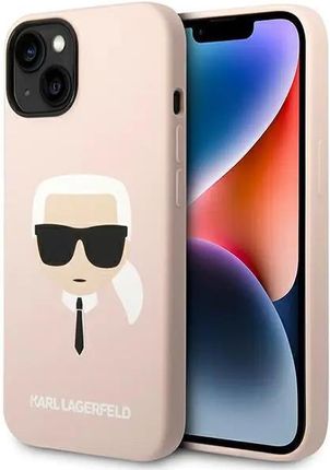 Karl Lagerfeld KLHMP14MSLKHLP iPhone 14 Plus 6,7" hardcase jasnoróżowy/light pink Silicone Karl`s Head Magsafe (731325)