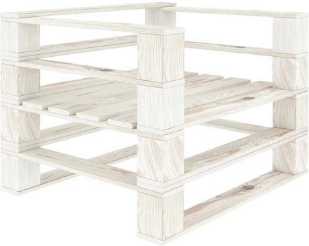 Fotel Ogrodowy Z Palet Drewniany Biały