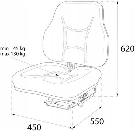 Gopart Siedzenie Dzielone Obszyte Tkaniną Deluxe Materiał