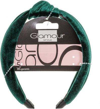 Life Glamour Opaska Welurowa Zielona Z Węzełkiem 1Szt Opaska Do Włosów
