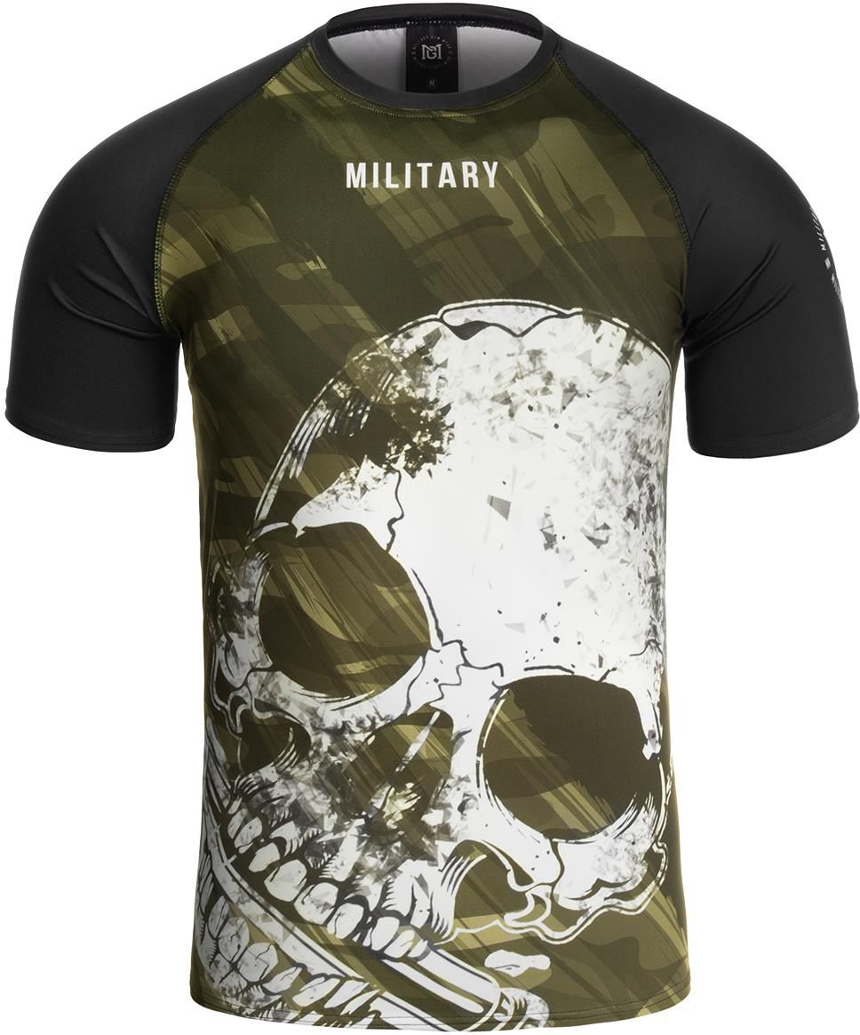 Termoaktywna koszulka Tshirt Military Gym Wear Rashguard Skull