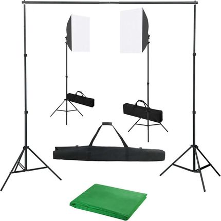 Vidaxl Fotograficzny Zestaw Studyjny Z Lampami Softbox I Tłem (3055060)