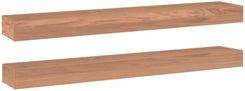 Vidaxl Półki Ścienne 2szt. 90x15x6cm Lite Drewno Tekowe 340756
