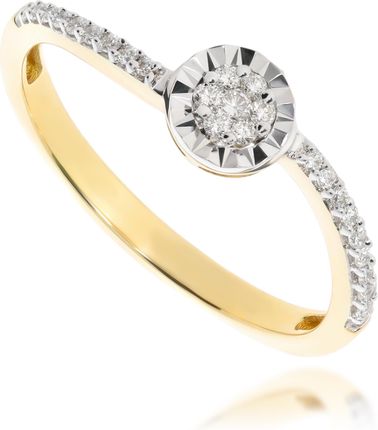 Diament Złoty pierścionek zaręczynowy z diamentami 585 gr. 2.18 (17)