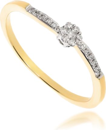 Diament Złoty pierścionek zaręczynowy z diamentami 585 gr. 1.33 (14)