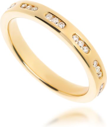 Diament Złoty pierścionek zaręczynowy z diamentami 585 gr. 3.62 (14)