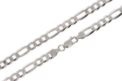 4 Srebrny łańcuszek rodowany pełny figaro Próby 925 gr. 20.49 (55 cm)