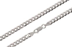 4 Srebrny łańcuszek rodowany pełny pancerka Próby 925 gr. 22.39 (60 cm)