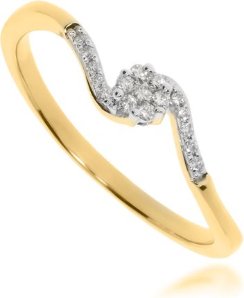 Diament Złoty pierścionek zaręczynowy z diamentami 585 gr. 1.48 (15)