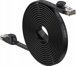Baseus Kabel Sieciowy Płaski Rj45 1000Mbps 15M Czarny (6932172611330)