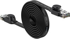Baseus Kabel Sieciowy Płaski Rj45 1000Mbps 2M Czarny (Wkjs000101)