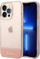 Oryginalne Etui IPHONE 14 PRO MAX Guess Hardcase Translucent różowe (237805)