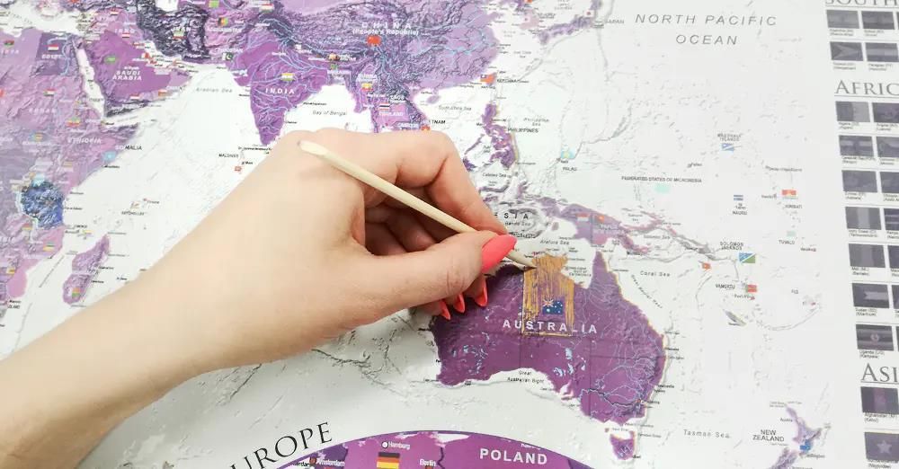 Mapa Zdrapka Vintage Plakat (Wersja Angielska) (Rozmiar 100X50) (A0JZ_3OBW3) - zdjęcie 2 Mapa Zdrapka Vintage Plakat (Wersja Angielska) (Rozmiar 100X50) (A0JZ_3OBW3)