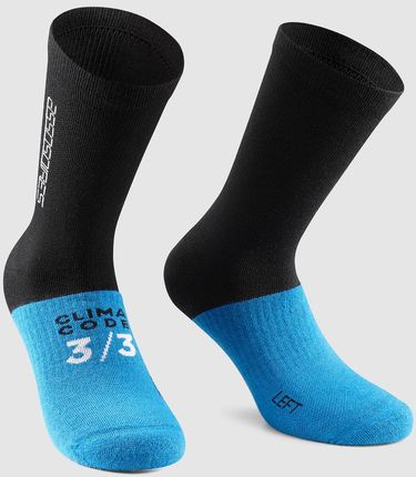 Assos Skarpetki Ultraz Winter Socks Evo Czarny Niebieski