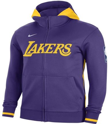 Nike Męska Bluza Z Kapturem I Zamkiem Na Całej Długości Los Angeles Lakers Showtime Dri Fit Nba Fiolet