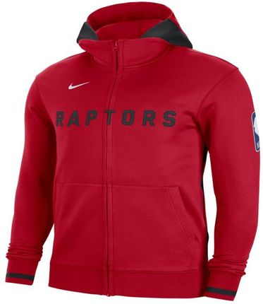 Nike Męska Bluza Z Kapturem I Zamkiem Na Całej Długości Dri Fit Nba Toronto Raptors Showtime Czerwony