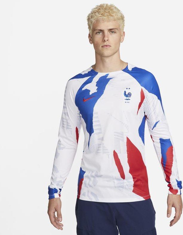 Nike M ska Przedmeczowa Koszulka Z D ugim R kawem Dri Fit Fff Biel nike-m-ska-przedmeczowa-koszulka-z-d-ugim-r-kawem-dri-fit-fff-biel
